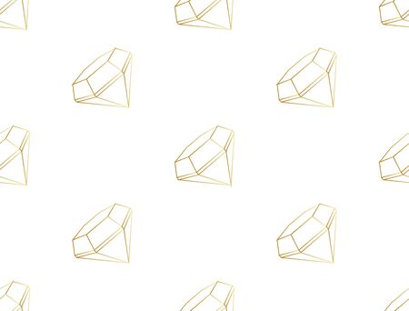 the texture of the gold. Seamless geometric pattern of primitive shapes in minimalist style. gradient, luxury diamond isolated on white background. dynamic pattern, gold glitter.  subtle backgroundのイラスト素材