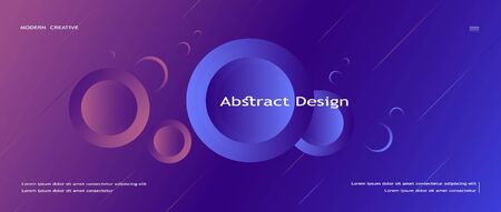 minimalist geometric background of abstract circles. dynamic design, composition of gradient elements. the liquid form of the figures. design for websites, advertising, business presentations. landing pageのイラスト素材