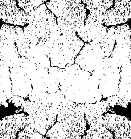 seamless texture of the earth, problem cracks, rough concrete, street pavement. monochrome pattern of dry surface, stone, cracked earth, soil. black, white background in minimalist style.のイラスト素材