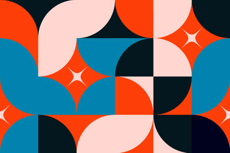 abstract background, a pattern of geometric shape. the modern element is a circle, a line in the style of minimalism. for print. banner, web, business ideas. vector art illustration.のイラスト素材