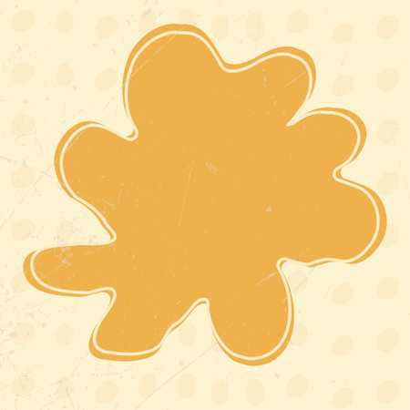 modern retro background, art blots with place for text. abstract lines, dots, shapes with texture. vector illustration for print, social media, banner, poster design.のイラスト素材