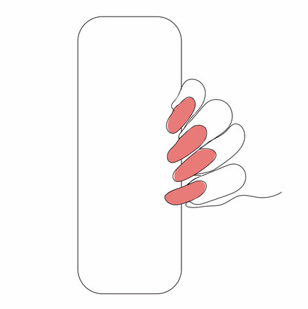 hand with an inscription under the text. abstract background in linear style, hand drawn illustration. for banner, print, business idea. modern vector art illustration.のイラスト素材
