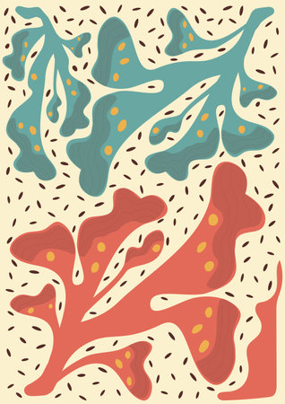 abstract floral poster. Trendy hand drawn flowers in a minimalist style. decorative modern botanical elements. for print, banner, poster. art vector illustration.のイラスト素材