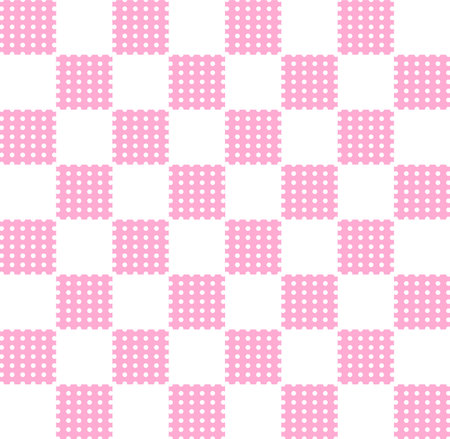 abstract square seamless pattern with simple circle. Retro pink background surface design, textile,...
