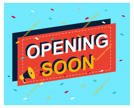 Opening soon composition with flat designのイラスト素材