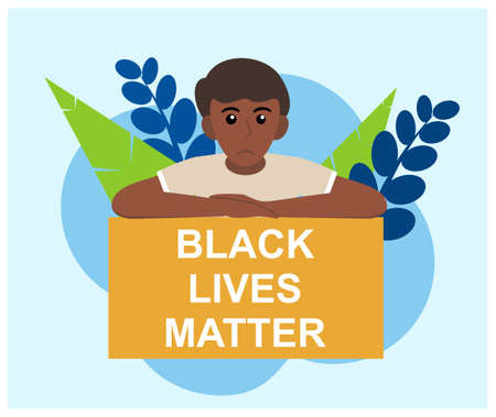 Black Lives Matter flat design style