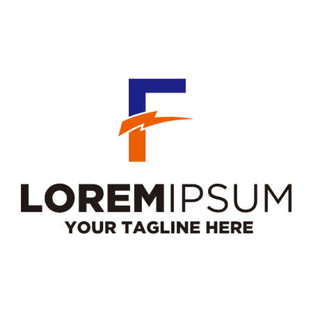 Letter F Energy Logoのイラスト素材