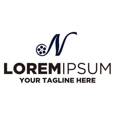 Letter N Roll Film Logoのイラスト素材
