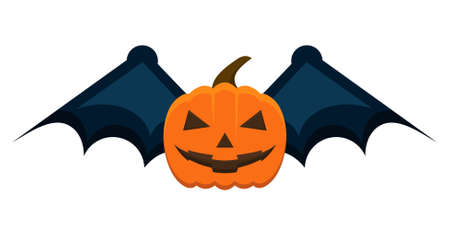 Pumpkin Bat character set flatのイラスト素材