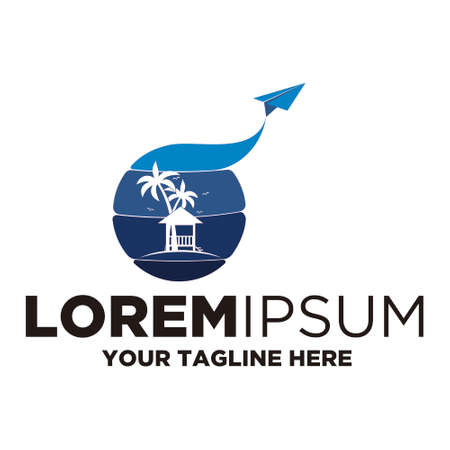 Resort Beach Logo templateのイラスト素材