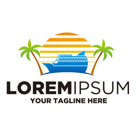travel beach logo templateのイラスト素材