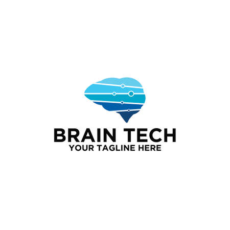brain tech logo  templateのイラスト素材