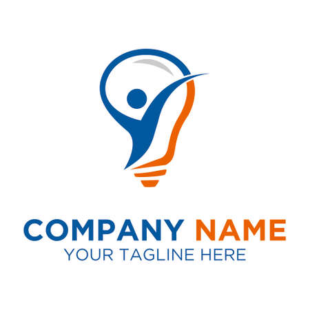 Lamp Human logoのイラスト素材