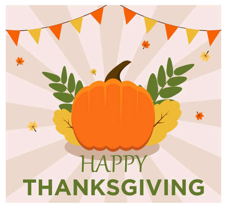 Flat design for Thanksgiving backgroundのイラスト素材