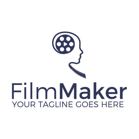 film maker, vector logo illustration.のイラスト素材