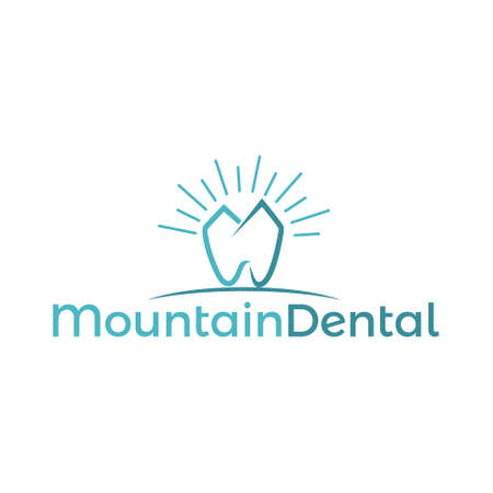 dental mountain, vector logo illustration.のイラスト素材
