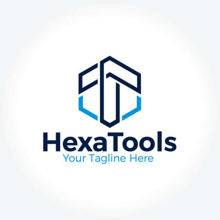 Hexagonal with letter T logo designのイラスト素材
