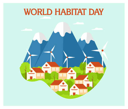 flat design of World Habibat Dayのイラスト素材