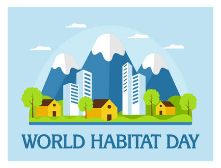 flat concept of World Habibat Day backgroundのイラスト素材