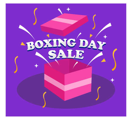 Flat design of Boxing Day Saleのイラスト素材