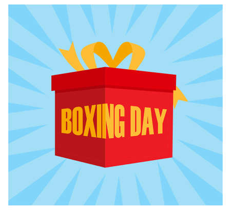 flat design of happy Boxing Dayのイラスト素材