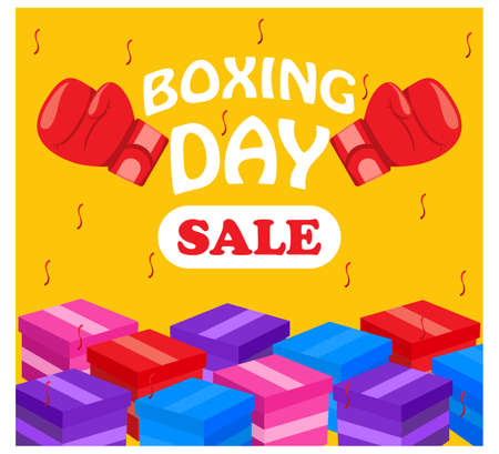 Flat style of Happy Boxing Dayのイラスト素材
