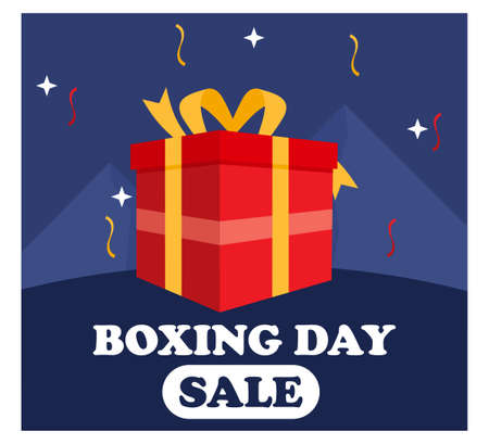 Happy Boxing Day Sale in flat styleのイラスト素材