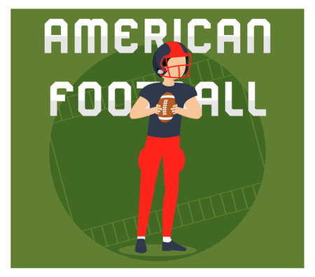 American Football strategy, Games in flat conceptのイラスト素材