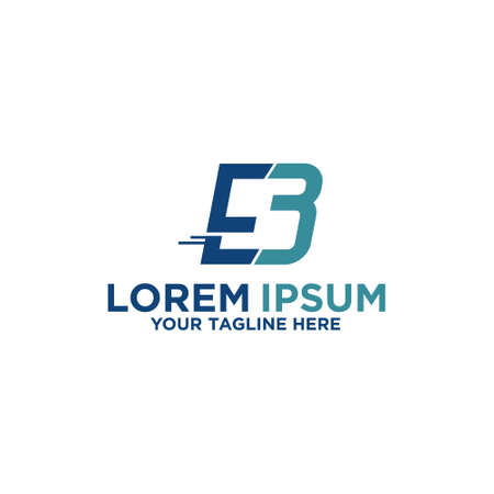 Letter EBS move logo templateのイラスト素材