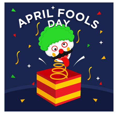 Flat design of April Fools Dayのイラスト素材