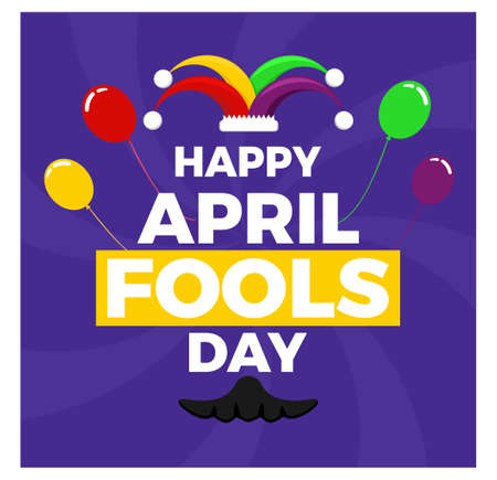 April Fools Day in flat designのイラスト素材