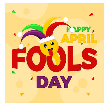 April Fools Dayin flat conceptのイラスト素材