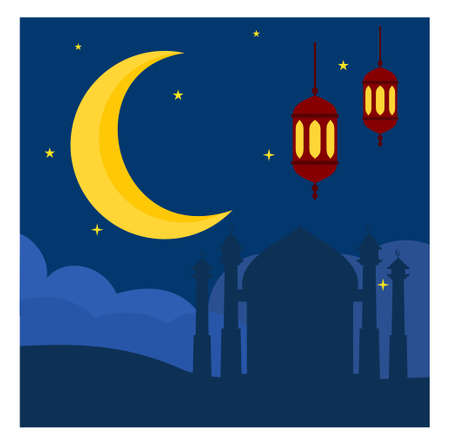 Flat design of Ramadan conceptのイラスト素材