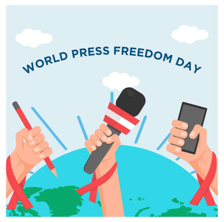 World Press Freedom Day background conceptのイラスト素材
