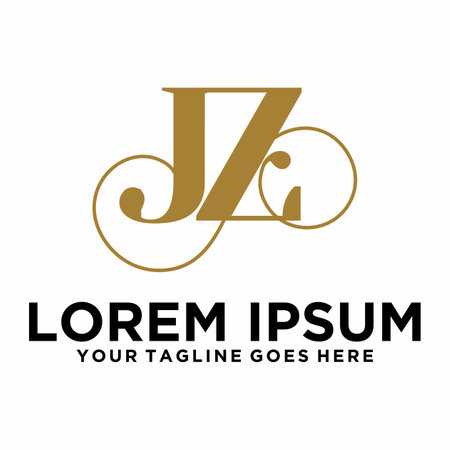 JZ Initial Letter Logo Design vector Template. Abstract Letter JZ Linked Logoのイラスト素材