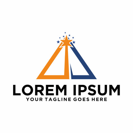 triangle logo design concept template. abstract triangle logo vector icon illustrationのイラスト素材