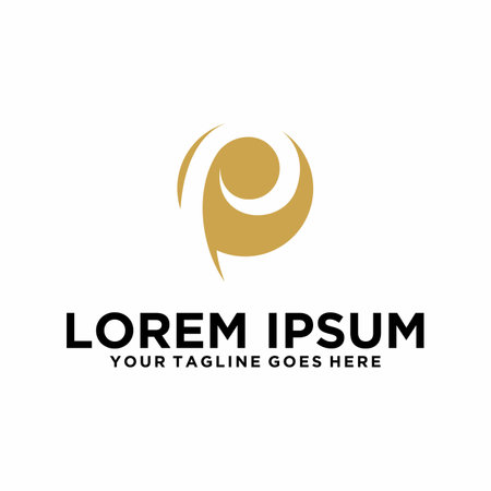 Business people logo design concept template. Abstract people logo vector icon illustrationのイラスト素材