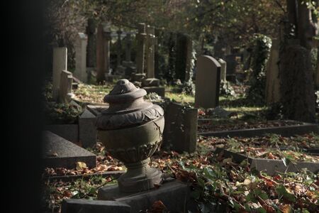 Highgate Cemetery in Londonの写真素材