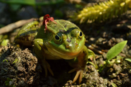 green frogの写真素材
