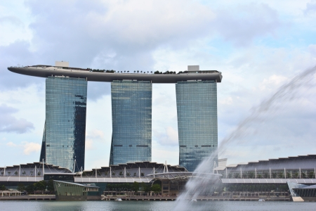 marina bay sand  in  singaporeのeditorial素材