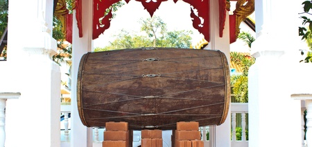 thai style drum in Temple of The Wat Rhai Pa, Trat, Thailandの写真素材