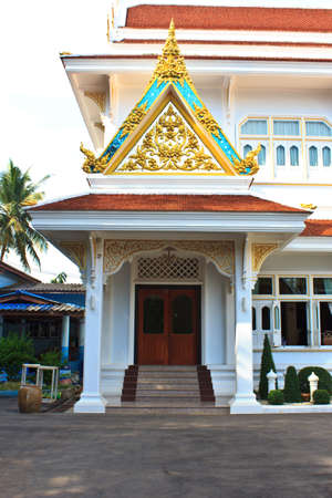 ubosot in Temple of The Wat Rhai Pa, Trat, Thailandの写真素材