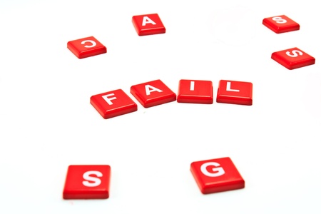 Fail crossword on white backgroundの写真素材