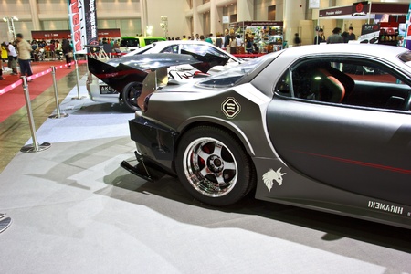 BANGKOK - JUNE 23 : MAZDA RX-7 HARAMEKI  show at The second Bangkok International Auto Salon 2013, the largest and most magnificent Modified Car and automobile accessories show in Bangkok, Thailand.のeditorial素材