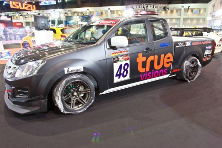 BANGKOK - JUNE 23 : ISUZU D-MAX  show at The second Bangkok International Auto Salon 2013, the largest and most magnificent Modified Car and automobile accessories show in Bangkok, Thailand.のeditorial素材