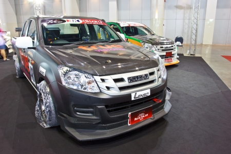 BANGKOK - JUNE 23 : ISUZU D-MAX  show at The second Bangkok International Auto Salon 2013, the largest and most magnificent Modified Car and automobile accessories show in Bangkok, Thailand.のeditorial素材
