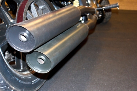 chopper exhaust pipe in the Thailand motorbike festivalのeditorial素材