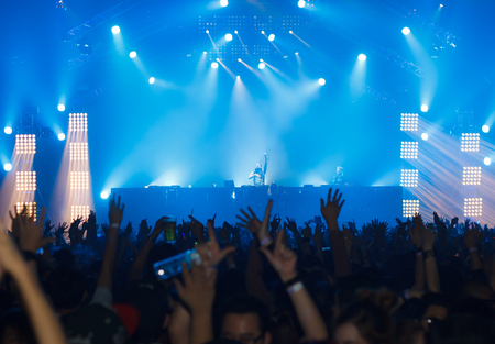 BANGKOK - DECEMBER 9   STEVE AOKI  show at  808 FESTIVAL 2013, a super-charged international beat buffet that is set to rock the ears dancing feet of Bangkok, Thailand のeditorial素材