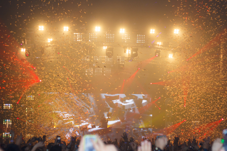 BANGKOK - DECEMBER 9   STEVE AOKI  show at  808 FESTIVAL 2013, a super-charged international beat buffet that is set to rock the ears dancing feet of Bangkok, Thailand のeditorial素材