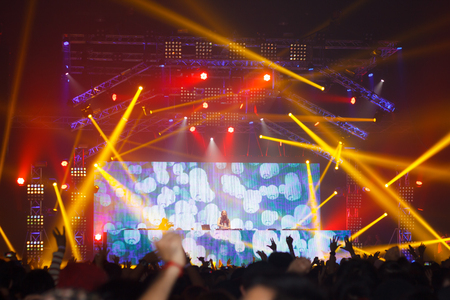 BANGKOK - DECEMBER 9   STEVE AOKI  show at  808 FESTIVAL 2013, a super-charged international beat buffet that is set to rock the ears dancing feet of Bangkok, Thailand のeditorial素材